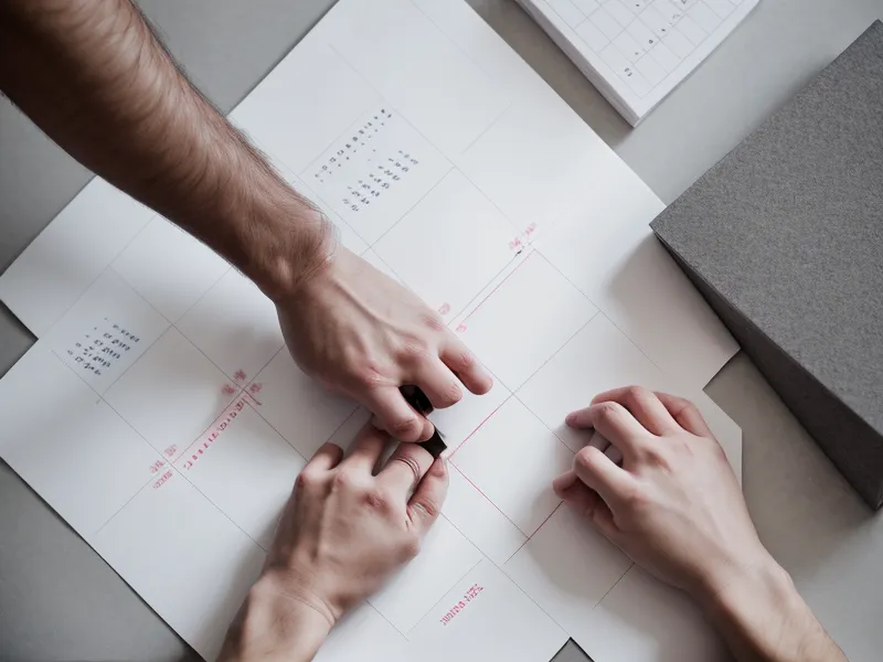 Une main marquant un jour sur un calendrier de défi de 30 jours.