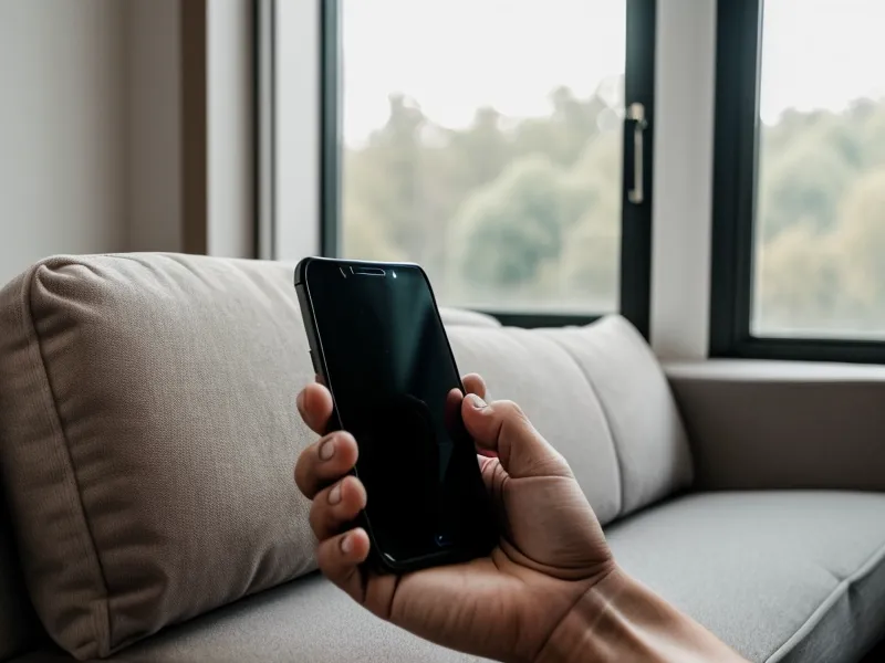 Mains tenant un smartphone avec une application de coaching pour arrêter de fumer.